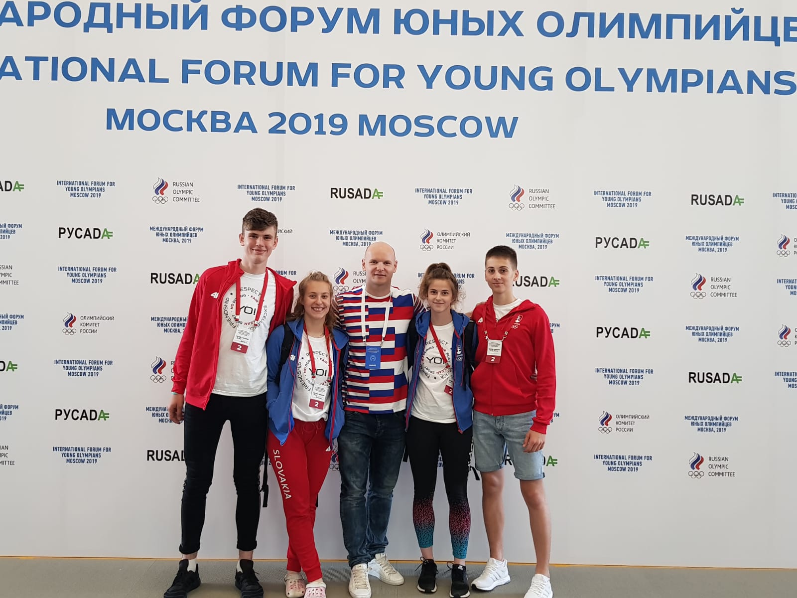 Kvarteto Slovákov a Jevgenij Korotyškin, bývalý ruský plavec a strieborný medailista z olympiády v Londýne