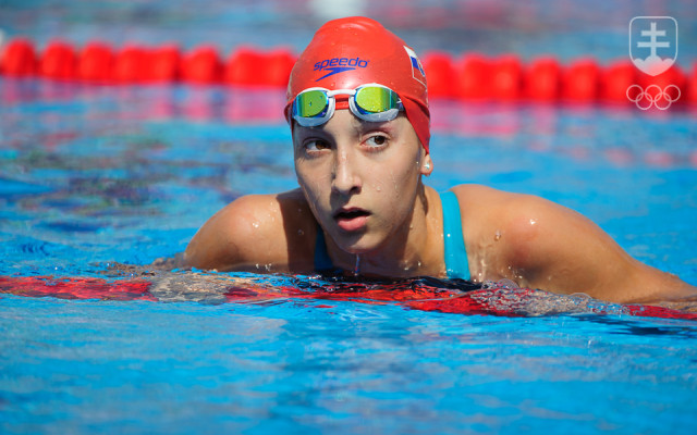 Barbora Tomanová počas predošlého dňa v bazéne v Tbilisi. FOTO: PAVOL UHRIN