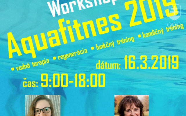 Pozvánka na seminár Aquafitnes 2019, ktorý bude 16. marca v Bratislave