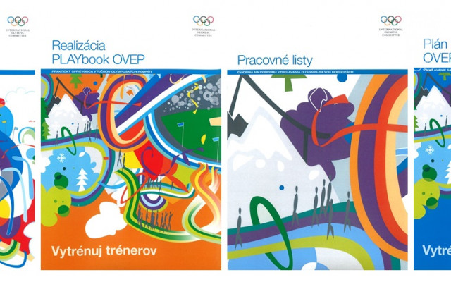 Obálky štyroch publikácií MOV k OVEP, ktoré boli vydané aj v slovenčine.