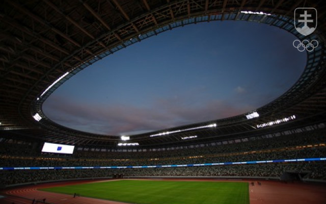 Pohľad do vnútra Národného štadióna v Tokiu.