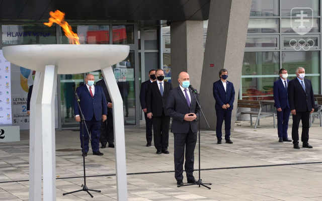 Na fotografii prezident SOŠV Anton Siekel počas prejavu na slávnostnom otvorení Slovenskej univerziády pred niekoľkými dňami v Žiline.