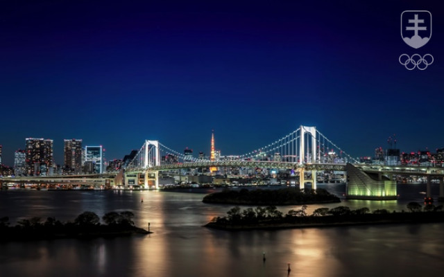 Jeden zo symbolov Tokia - Dúhový most (Rainbow Bridge).