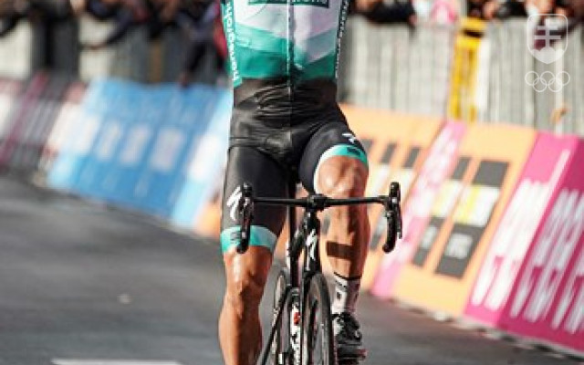 Jediné víťazné gesto Petra Sagana v tomto roku – v desiatej etape Gira d’Italia. 