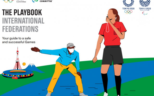 Obálka Playbooku pre medzinárodné športové federácie a ich technických činovníkov, ktorí budú pôsobiť na OH v Tokiu.