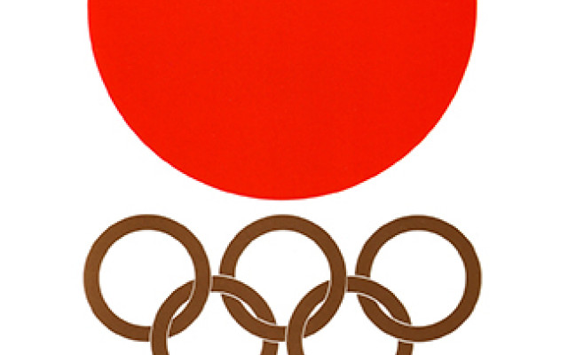 Logo olympijských hier 1964 v Tokiu.