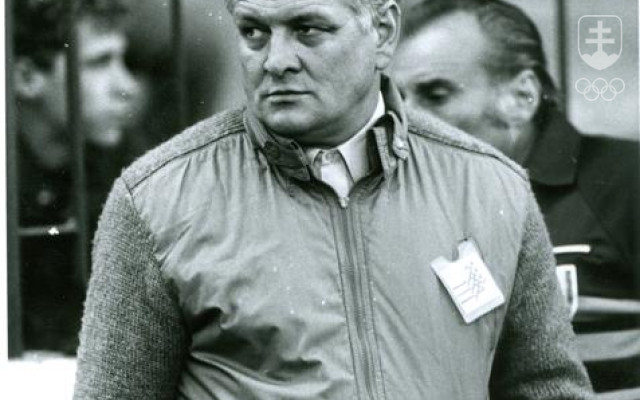 Jozef Mračna v roku 1986 na atletickom mítingu P-T-S v Bratislave.
