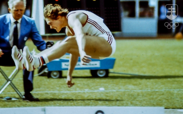 Eva Murková na premiérových majstrovstvách sveta v Helsinkách 1983.