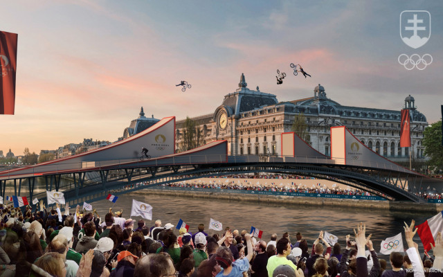 Parížska invencia vybrala za miesto na predvádzanie kúskov v BMX freestyle most nad riekou...