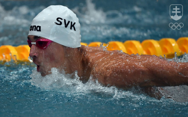Samuel Košťál pri "plavbe" za bronzovou medailou.