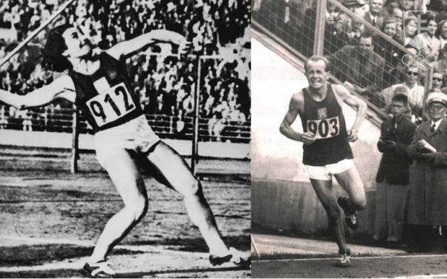 Legendárni manželia Dana a Emil Zátopkovi. Emil získala v Helsinkách tri zlaté medaily a Dana jednu. Obaja boli zlatí v rovnaký deň!
