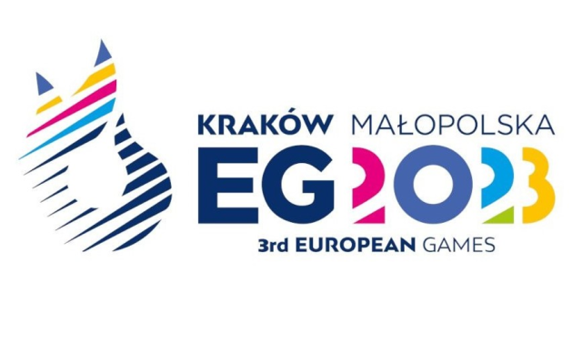 Logo Európskych hier 2023 v Krakove-Malopoľsku.