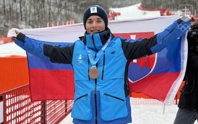 Andrej Barnáš po zisku bronzovej medaily zo ZOH mládeže 2024.