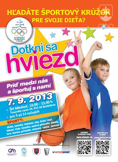 Siedmeho septembra odštartuje projekt SOV a ŠH Mladosť v Bratislave pre športuchtivé deti - Dotkni sa hviezd