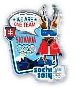 Mimoriadne vydarený odznak Slovenského olympijského tímu Soči.