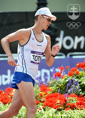Matej Tóth na OH 2012 v Londýne, kde skončil na 50 km trati siedmy. FOTO: JÁN SÚKUP