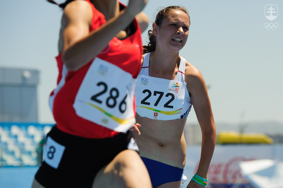 Patrícia Garčárová v rozbehu na 200 m. FOTO: PAVOL UHRIN