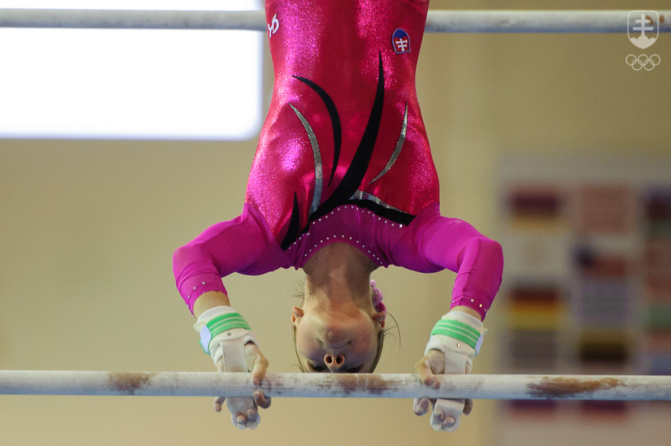 Momentka z cvičenia slovenskej gymnastky. FOTO: PAVOL UHRIN