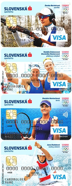 Slovensko je prvá krajina v Európe, v ktorej sú na platobných kartách olympionici – z platieb pôjde 0,1 percenta na podporu Slovenského olympijského tímu Rio 2016