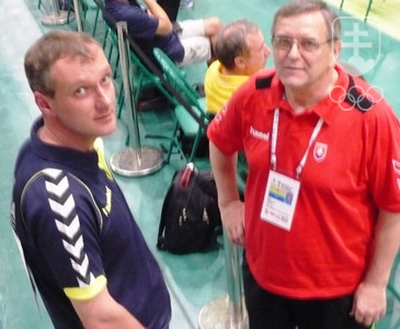 Pavol Kopp s trénerom Ivanom Némethym. FOTO: ĽUBOMÍR SOUČEK