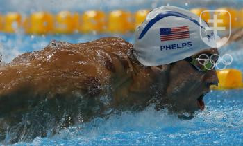 Michael Phelps sa v Riu stal štvrtý raz za sebou najúspešnejším účastníkom a svoju neuveriteľnú zbierku zlatých medailí rozšíril na 23! FOTO: TASR/AP OH