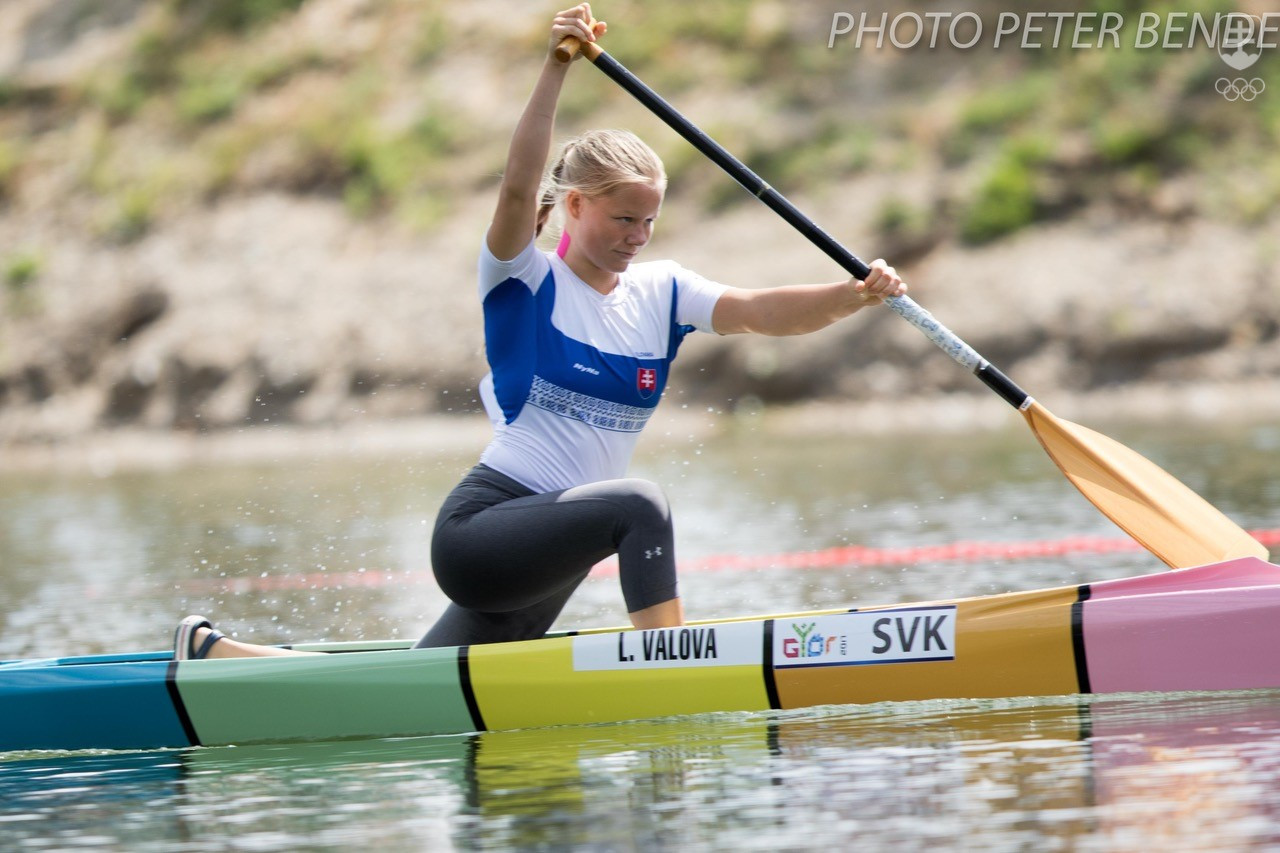 Lucia Valová a jej výkon v jazde na kanoe na 500 m v Győri. PHOTO: Peter Bende