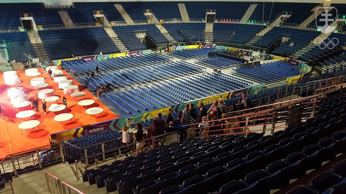 Paradána Minsk Arena hostila MS v ľadovom hokeji 2014, počas EH 2019 bude dejiskom všetkých gymnastických súťaží. FOTO: ĽUBOMÍR SOUČEK
