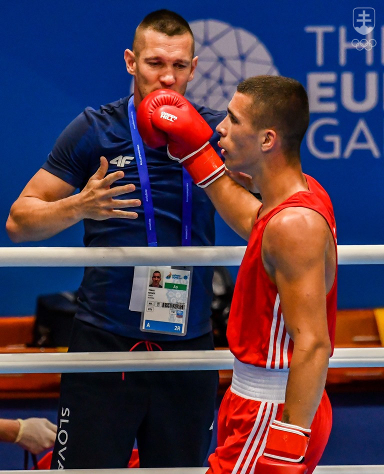 Andrej Csemez s trénerom Tomim "Kidom" Kovácsom.