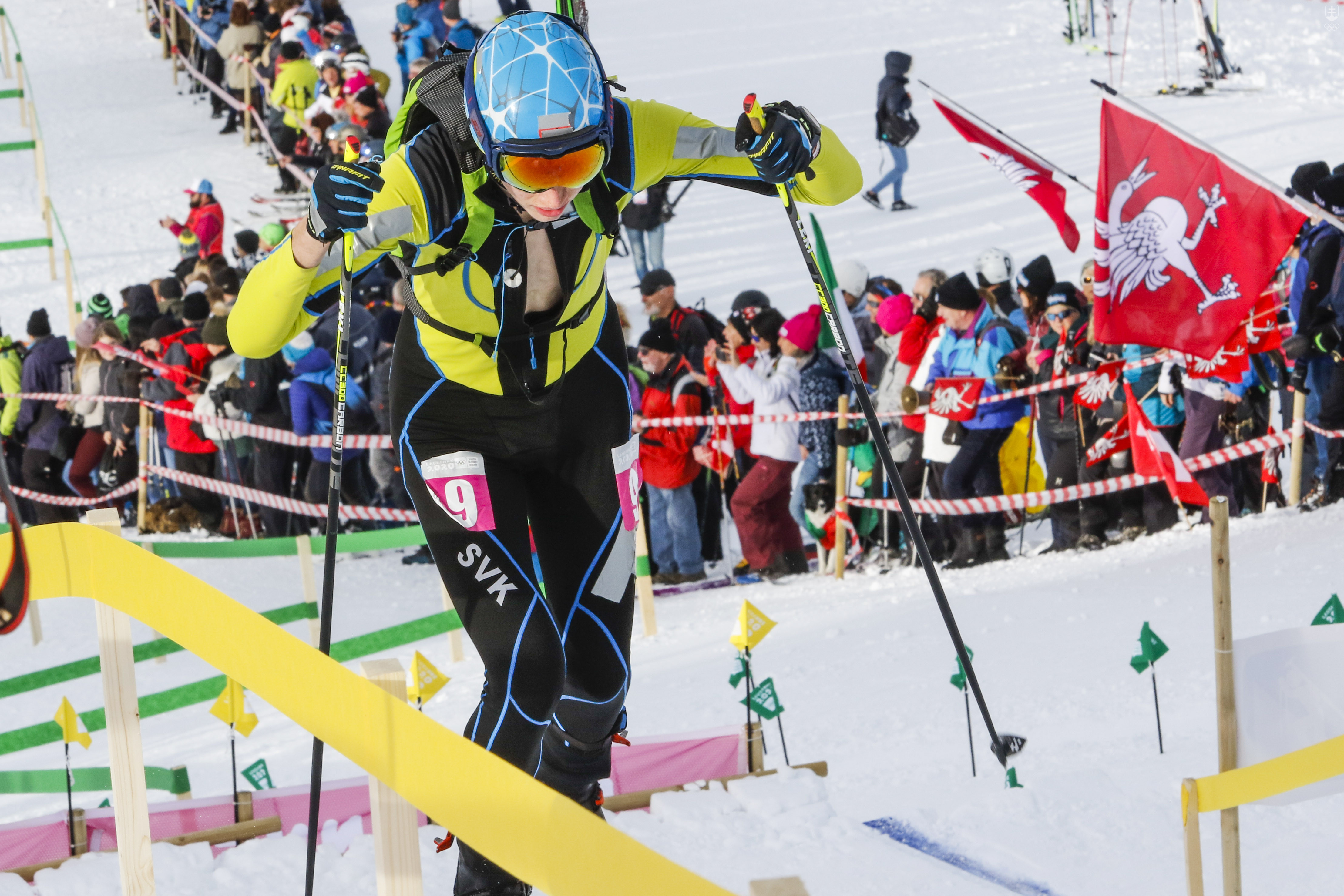 Slovenský reprezentant v skialpinizme na olympijských hrách mládeže v Lausanne Matúš Černek. 