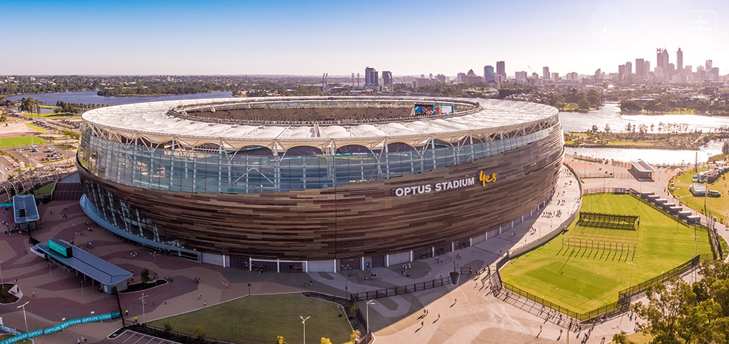 Štadión Optus v meste Perth bol vybudovaný ako súčasť vopred schváleného plánu vlády Západnej Austrálie na rozvoj športovej infraštruktúry do roku 2022