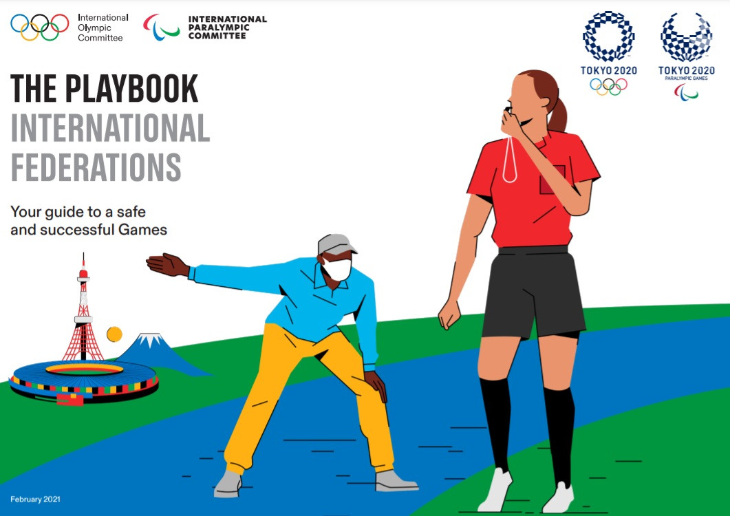 Obálka Playbooku pre medzinárodné športové federácie a ich technických činovníkov, ktorí budú pôsobiť na OH v Tokiu.