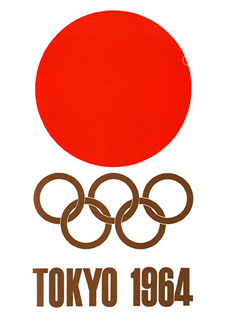 Logo olympijských hier 1964 v Tokiu.