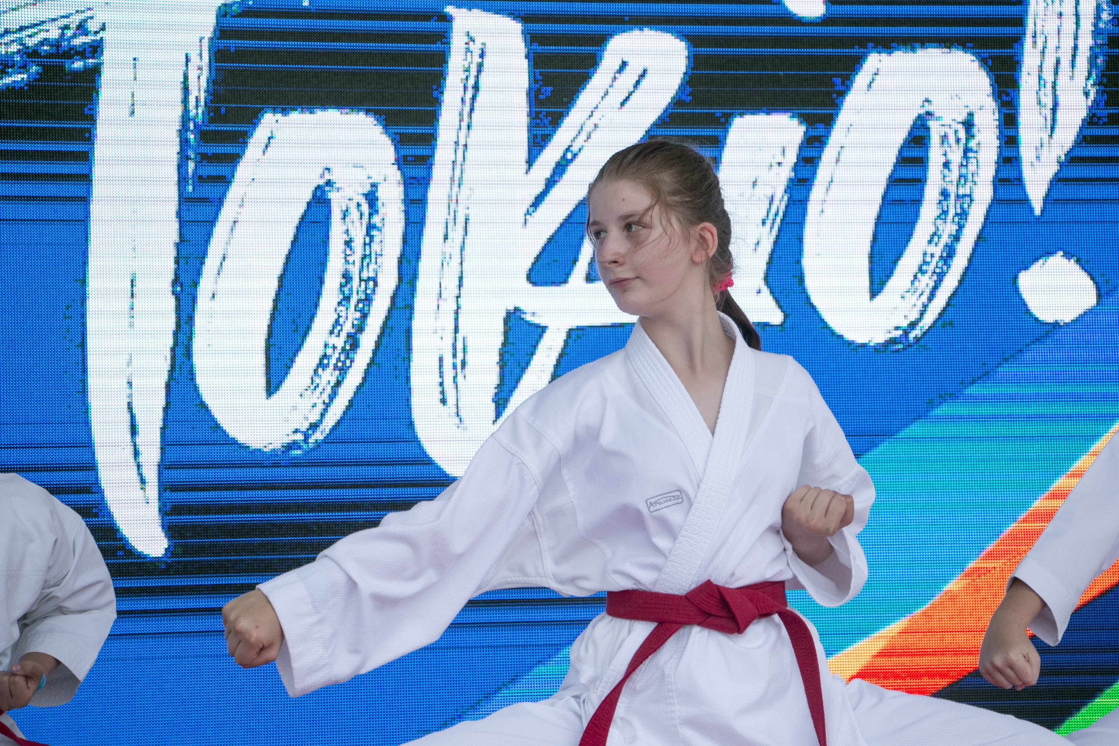Na snímke Nina Benešová, členka klubu karate Budokan Samaria.
