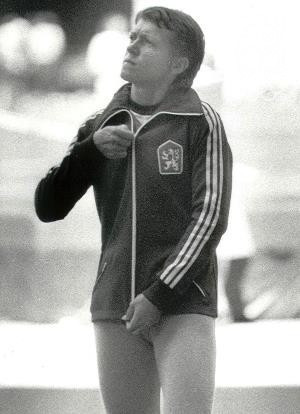 Mária Mračnová na OH 1976, kde v skoku do výšky obsadila štvrté miesto.