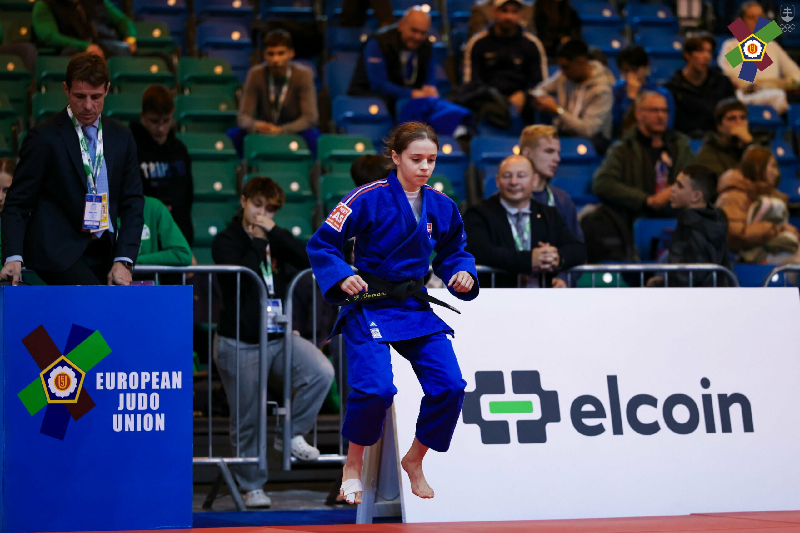 Patrícia Tománková pred finálovým súbojom do 48 kg v Rige.